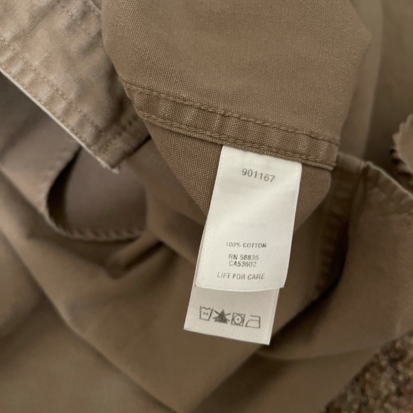 Cabela's Roughneck Stonewash Rugged Button Front Short Sleeve Shirt Brown Mens M - Picture 11 of 11